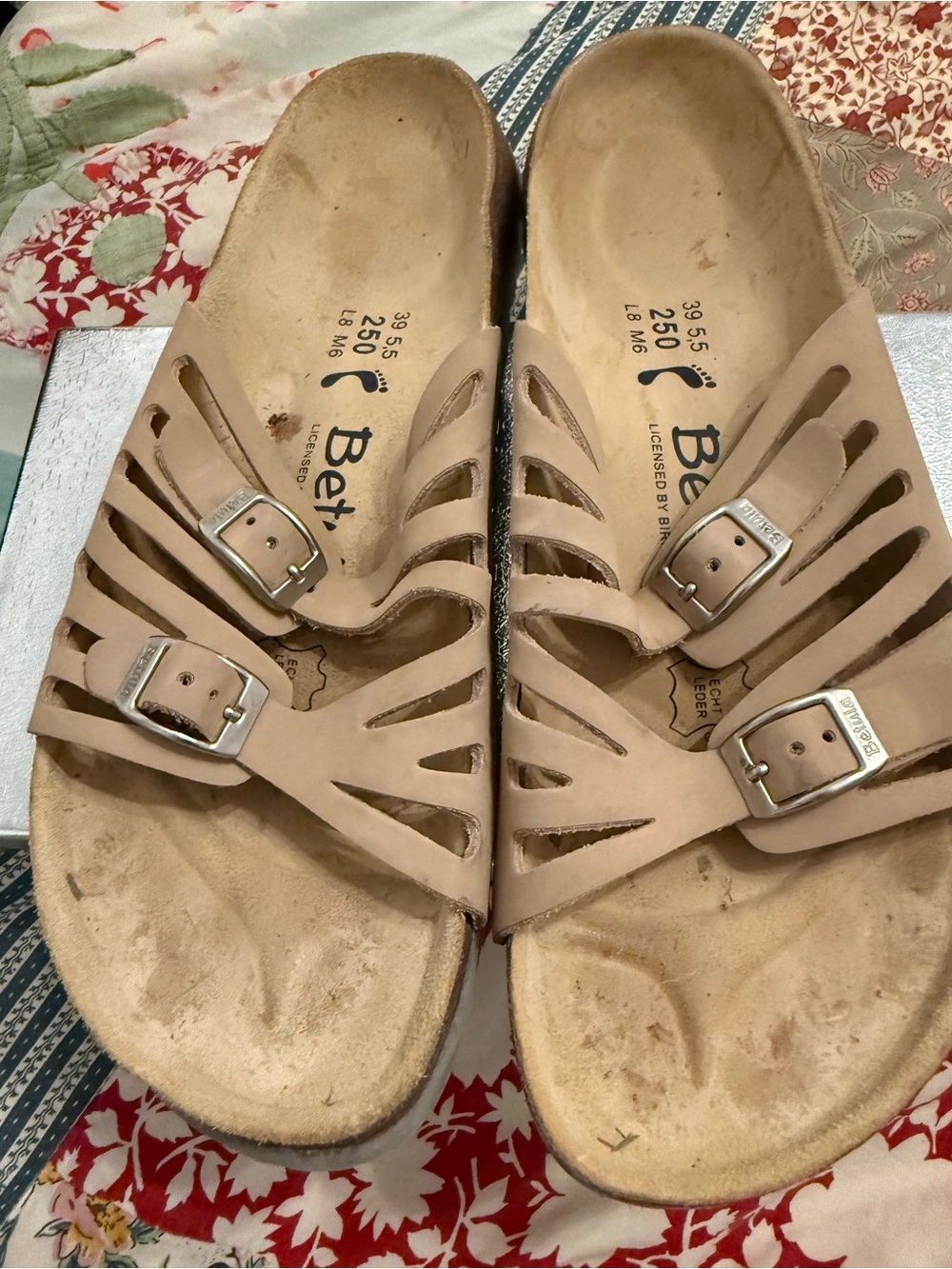 Birkenstock Betula Granada Cutout Leather Slide Sandals